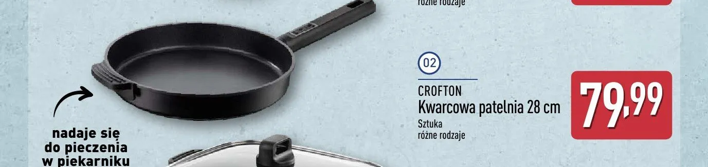 Kwarcowa patelnia CROFTON 28cm promocja w Aldi