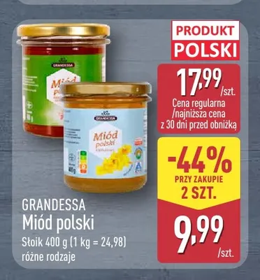 Miód polski Grandessa promocja w Aldi