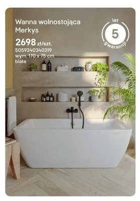 Wanna wolnostojąca GoodHome Merkys promocja w Castorama