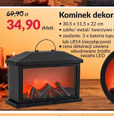 Kominek dekoracyjny LED promocja w Salony Agata
