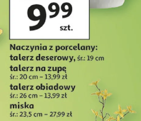 Naczynia z porcelany: talerz deserowy Actuel promocja w Auchan