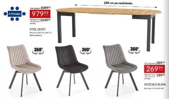 Krzesło czarne promocja w Abra Meble