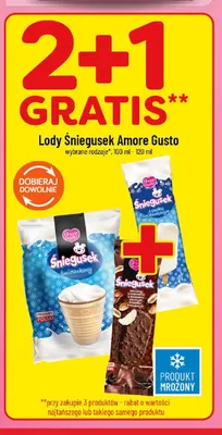 Lody Śniegusek Amore Gusto promocja w POLOmarket