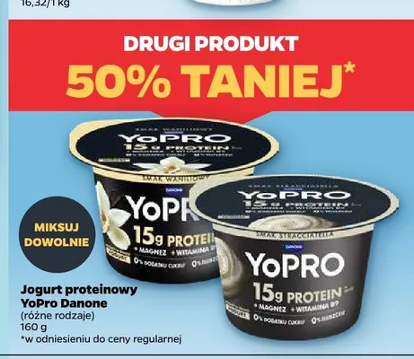 Jogurt proteinowy YoPro Danone o smaku stracciatella promocja w Netto