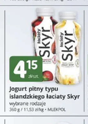 Jogurt pitny typu islandzkiego Łaciaty Skyr Mlekpol promocja w Marketvita