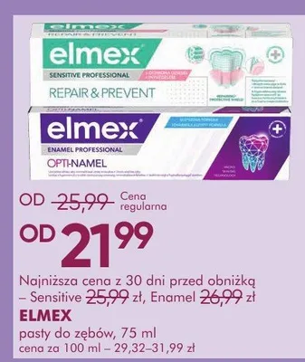 Pasty do zębów Sensitive, Enamel promocja w Super-Pharm