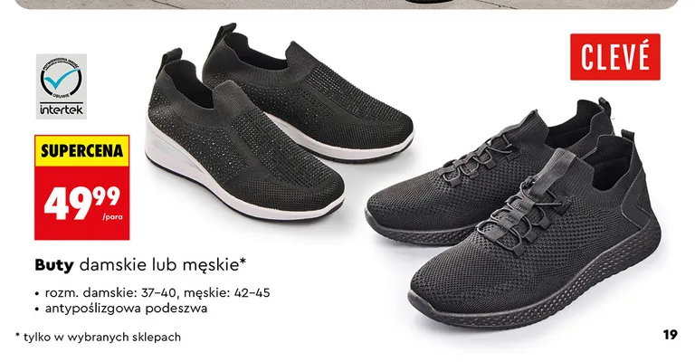 Buty męskie Clevé promocja w Biedronka