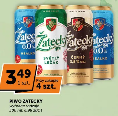 Piwo Żatecky różne rodzaje promocja w ABC