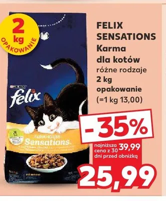 Karma dla kotów Felix Sensations 2kg promocja w Kaufland