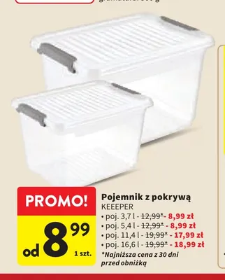 Pojemnik z pokrywą 5,4 l Keeper promocja w Intermarche