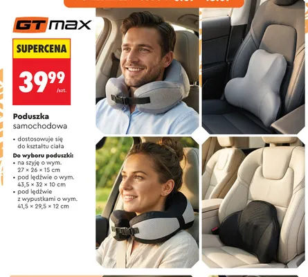 Poduszka samochodowa na szyję GT Max promocja w Biedronka