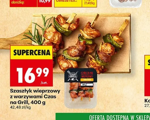 Szaszłyk wieprzowy z warzywami Czas na Grill promocja w Biedronka