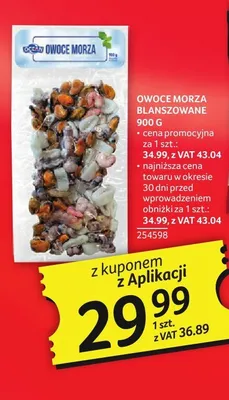 Owoce morza blanszowane promocja w Selgros