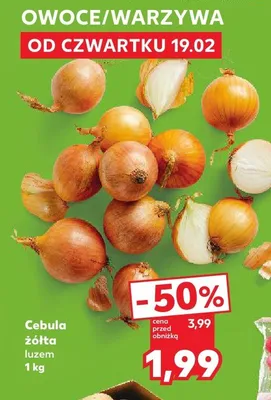 Cebula żółta luzem promocja w Kaufland