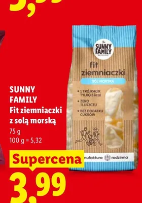 Fit ziemniaczki z solą morską Sunny Family promocja w Lidl