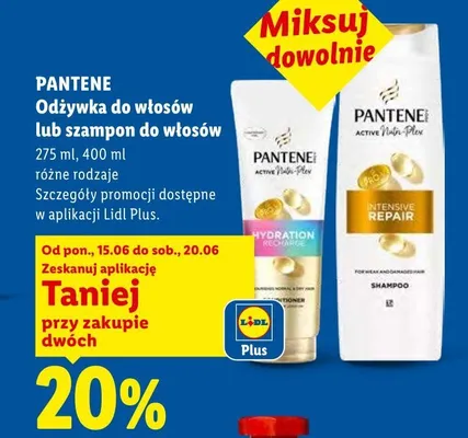Szampon do włosów Pantene Active Pro-V Intensive Repair promocja w Lidl