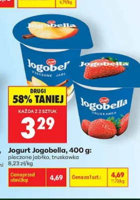 Jogurt Jogobella truskawka promocja w Biedronka