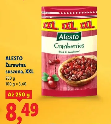 Żurawina suszona, XXL promocja w Lidl