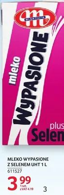 Mleko Wypasione z selenem UHT Mlekovita promocja w Selgros