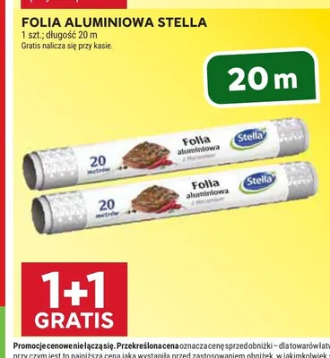 Folia aluminiowa Stella 20 m promocja w Stokrotka
