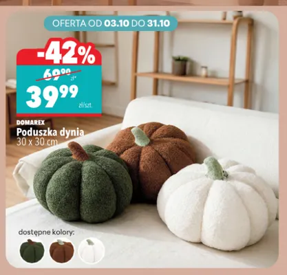 Poduszka dynia Domarex promocja w Biedronka Home