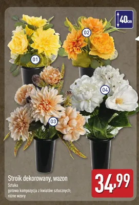Stroik dekorowany wazon promocja w Aldi