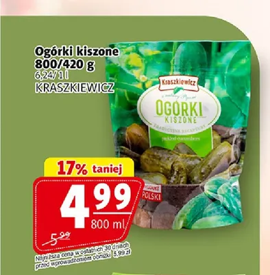 Ogórki kiszone Kraszkiewicz promocja w Prim Market