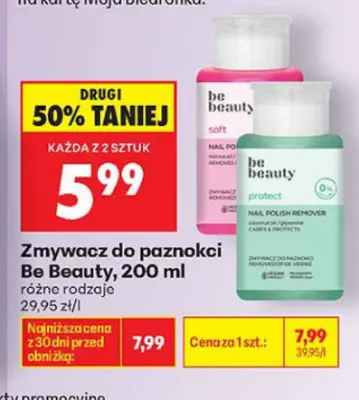 Zmywacz do paznokci Be Beauty promocja w Biedronka