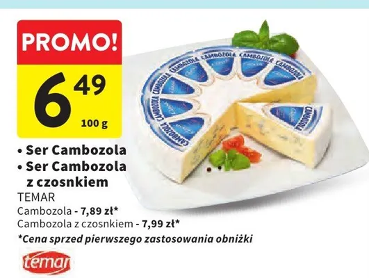 Ser cambozola z czosnkiem promocja w Intermarche