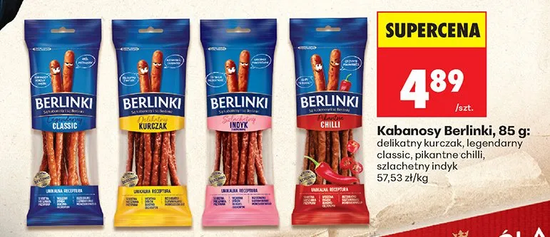 Kabanosy delikatny kurczak promocja w Biedronka