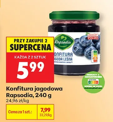 Konfitura jagodowa promocja w Biedronka