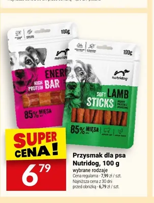 Przysmak dla psa Nutridog Energy High Protein Bar promocja w Twój Market