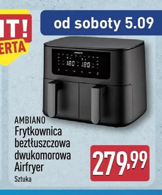 Frytkownica beztłuszczowa dwukomorowa Ambiano promocja w Aldi