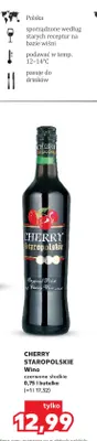 Wino czerwone słodkie Cherry Staropolskie promocja w Kaufland