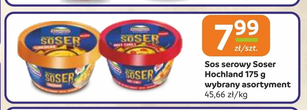 Sos serowy Soser Hochland promocja w Gama