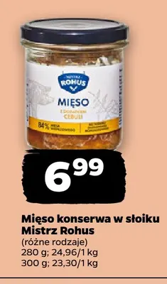 Mięso konserwa w słoiku Mistrz Rohus promocja w Netto