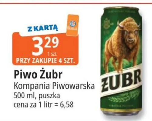 Piwo Żubr promocja w Leclerc