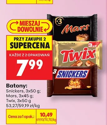 Batony Mars 3-pak promocja w Biedronka