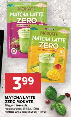 Matcha Latte Zero Mokate wanilia-kokos promocja w Stokrotka