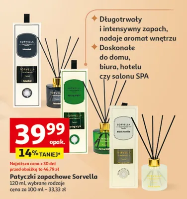 Patyczki zapachowe wybrane rodzaje promocja w Auchan
