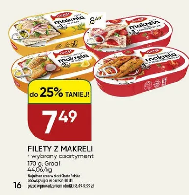 Filety z makreli Graal promocja w Chata Polska