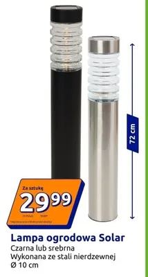 Lampa ogrodowa Solar czarna lub srebrna promocja w Action