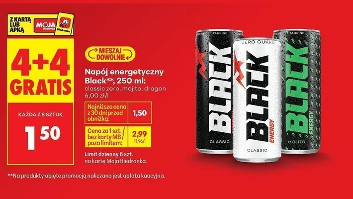 Napój energetyczny Black Dragon promocja w Biedronka