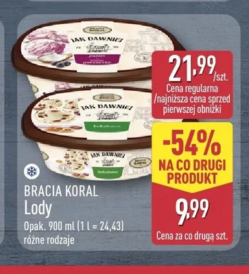 Lody bakaliowe Bracia Koral Jak Dawniej promocja w Aldi