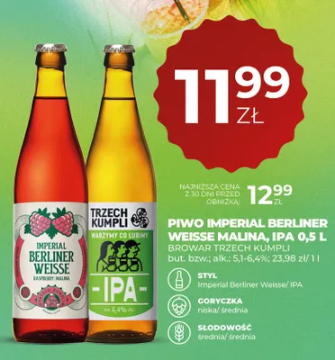 Piwo IPA Trzech Kumpli promocja w Duży Ben