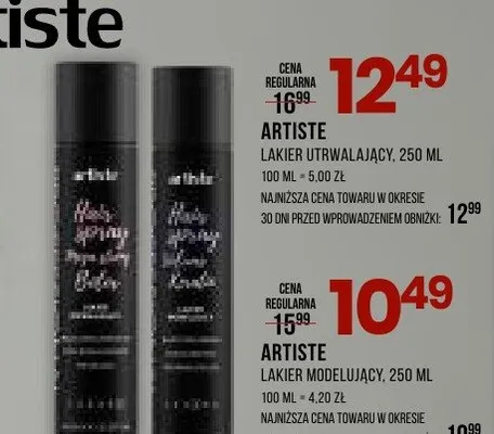 Lakier modelujący Artiste promocja w Drogerie Natura