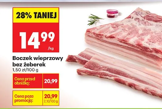 Boczek wieprzowy bez kości promocja w Biedronka