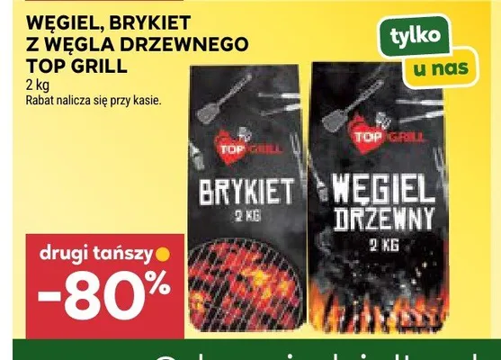 Brykiet z węgla drzewnego Top Grill promocja w Stokrotka