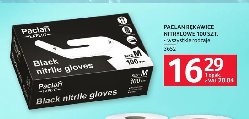 Rękawice nitrylowe Paclan promocja w Selgros