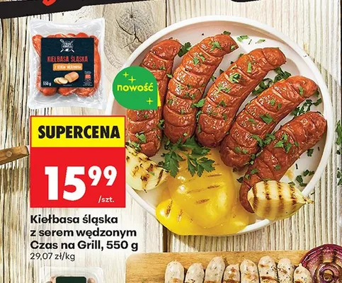 Kiełbasa śląska z serem wędzonym Czas na Grill promocja w Biedronka